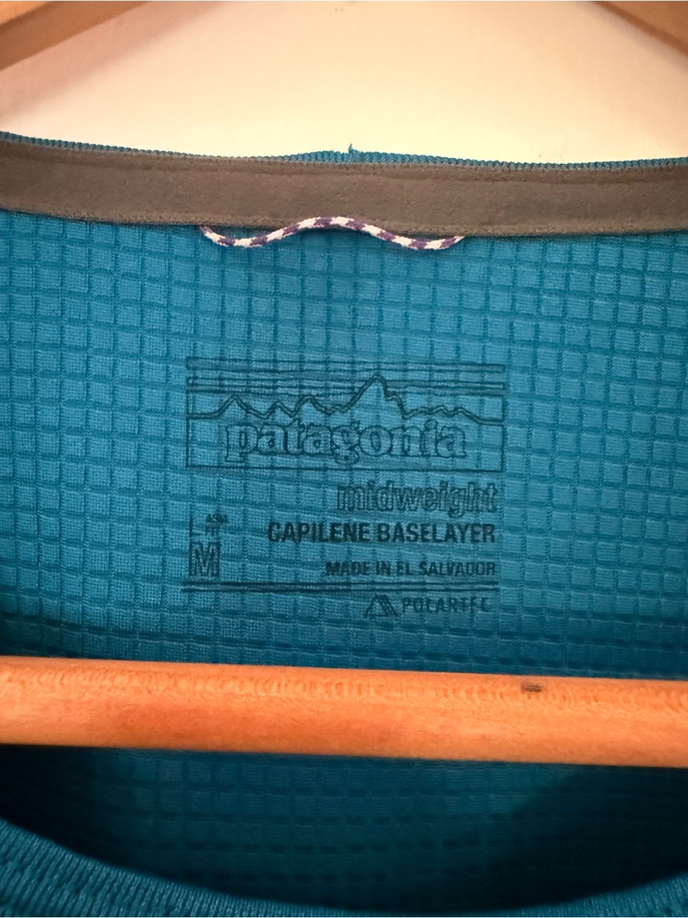 Patagonia Teal Long-Sleeve Performance Tee - Picture 4 of 4